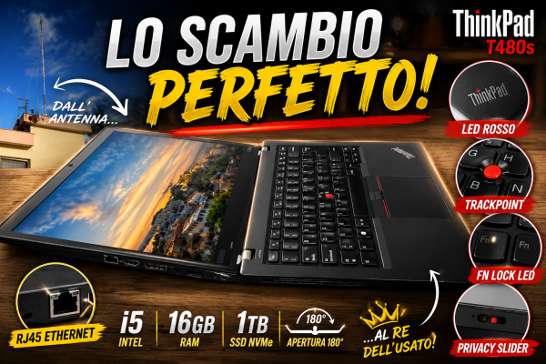 Lenovo ThinkPad T480s nel 2026: il miglior notebook usato sotto i 300 euro?